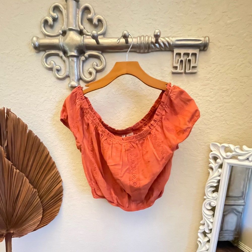 Coral crop top